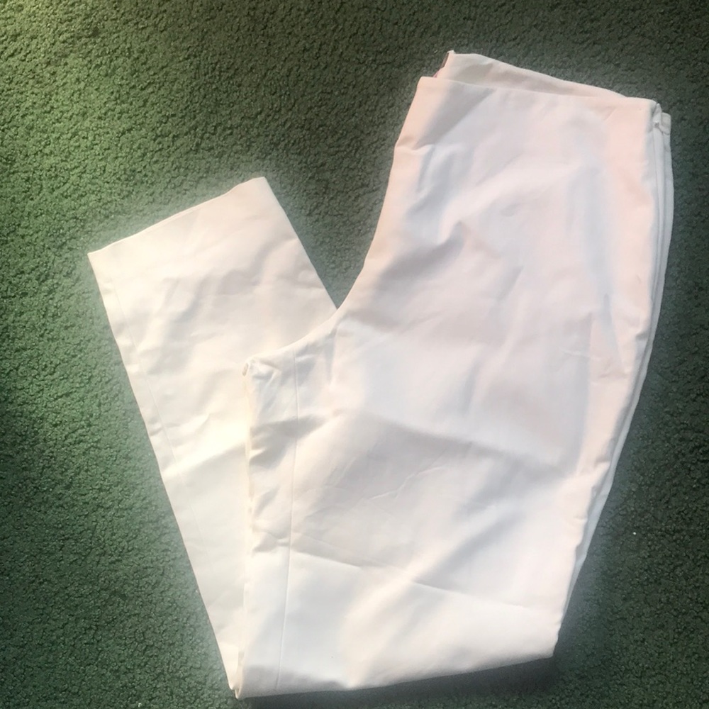 Vince Camuto size 14 white side zip dress pants